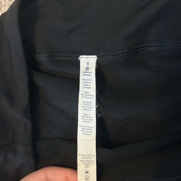 Lululemon Smooth Stride Skirt Sea Spray Black Size 8 - Picture 3 of 7